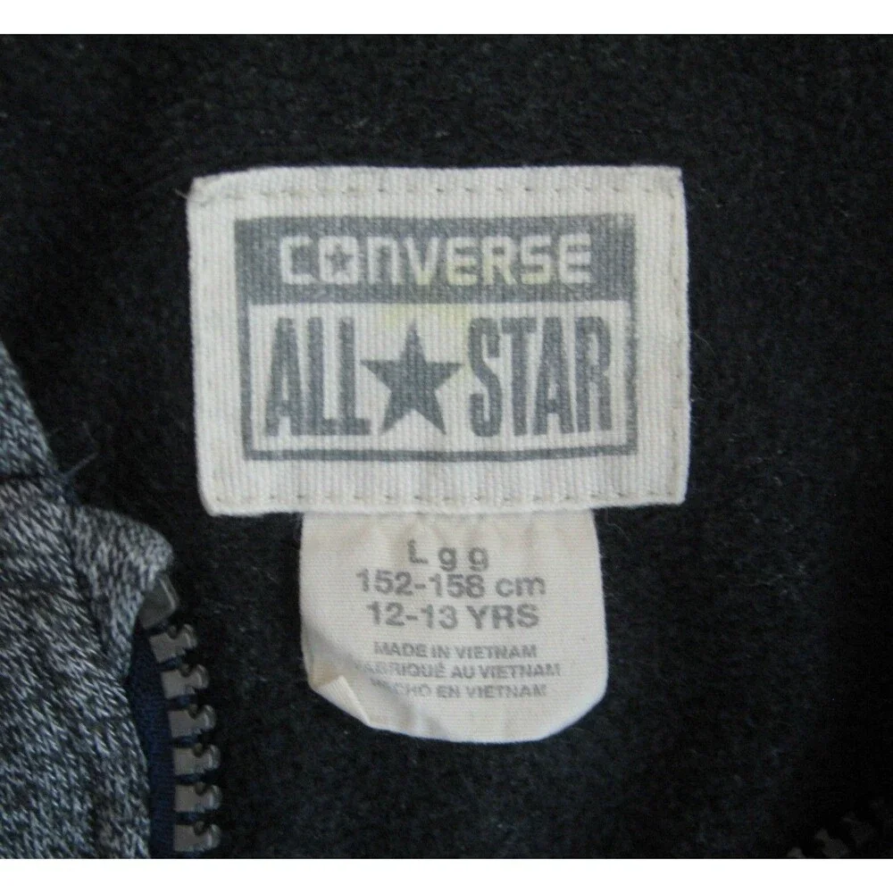 Converse All Stars Hoodie Boys Large 12-13 Years Hooded Sweatshirt Blue Gray